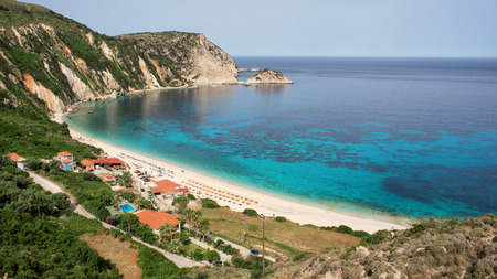 Petani Beach in Kefalonia, Ionian Islands, Greeceの写真素材
