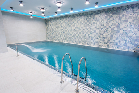 Big swimming pool in the wellness sectionの写真素材