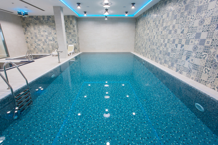 Big swimming pool in the wellness sectionの写真素材