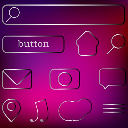 Vector illustration. icons. a bright setのイラスト素材