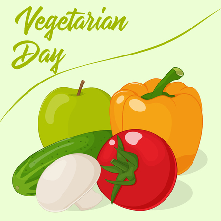 Fresh and tasty vegetables for your design.のイラスト素材