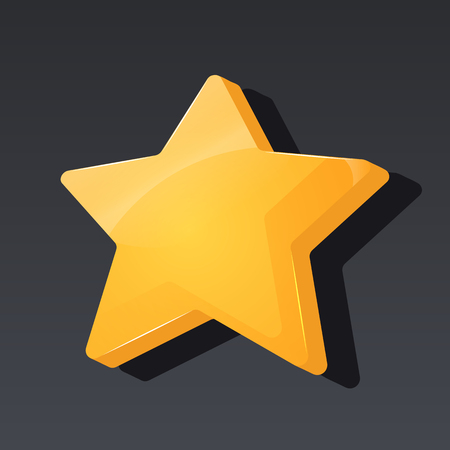 Game icon of star with bow in cartoon style.のイラスト素材