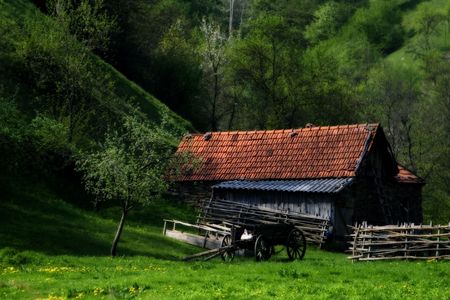 Old romanian country houseの写真素材