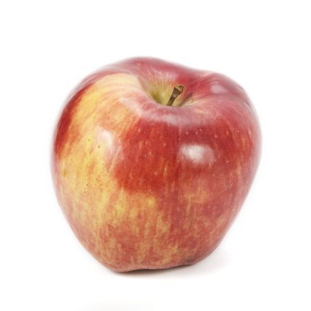 Red apple isolated on white backgroundの写真素材