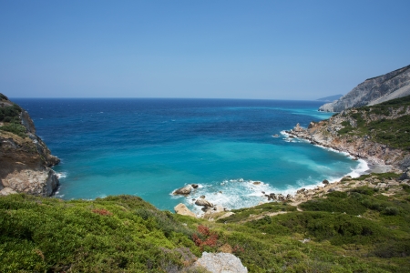 Aegean sea, seen from the greek island of Skiathosの写真素材