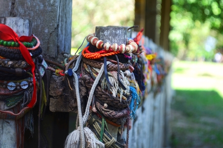 Mass grave at Killing Fields in Phnom Penh, Cambodia.の写真素材