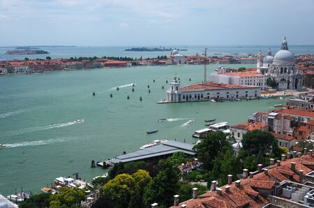 View of Venice from a tower above the cityのeditorial素材