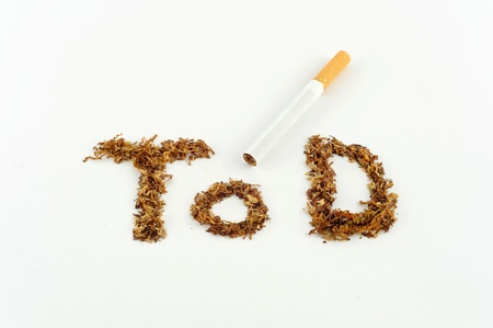 Cigarette and Tobacco symbol for deathの写真素材