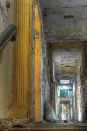 Stairs by an ornate doorのeditorial素材