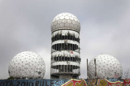 Spiers of the old NSA listening station on Teufelsbergのeditorial素材