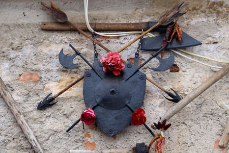 Medieval weapons as decoration