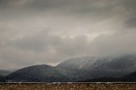 Mountain landscape, Romania viewの写真素材