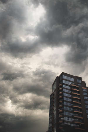 Modern building, sky reflecting in the buildingのeditorial素材