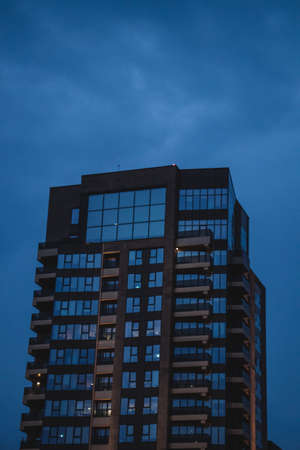Modern building, sky reflecting in the buildingのeditorial素材
