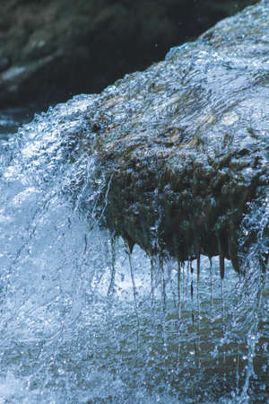 Waterfall clear water, beautiful nature, fresh