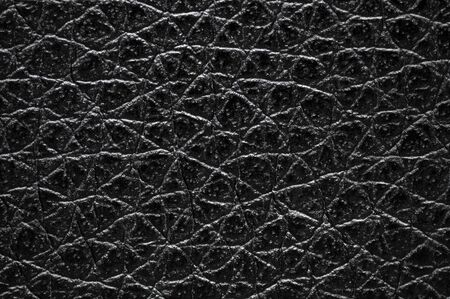 Black leather texture close-upの写真素材
