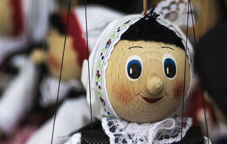 Traditional dolls close-upの写真素材