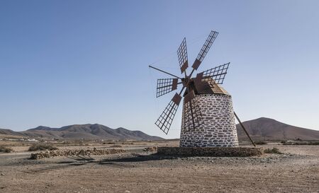 Traditional windmill on Fuerteventura Island, Canary Islands