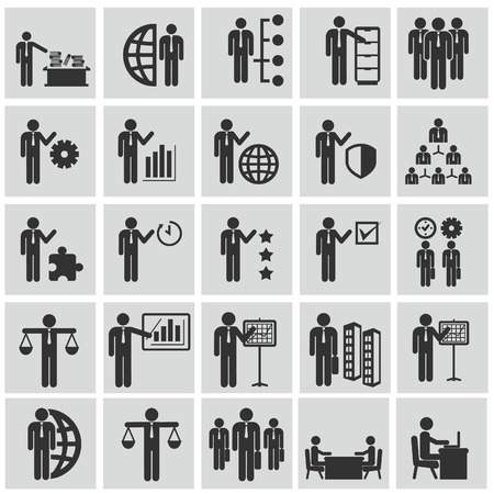 Human resources and management vector icons set.のイラスト素材