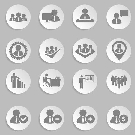 Human resources and management vector icons set.のイラスト素材