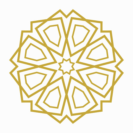 Islamic or arabic shape with elements of ornamentのイラスト素材