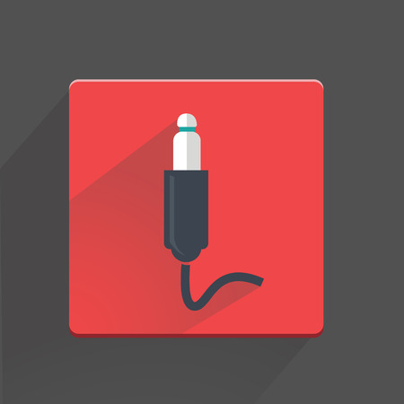 Audio plug flat moden design.のイラスト素材