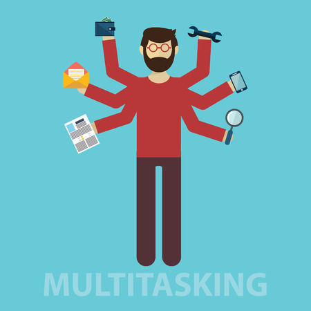 Development and internet service. Human resource and self employment - vector illustrationのイラスト素材