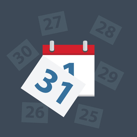 Vector calendar apps icon. Last day of the month,のイラスト素材