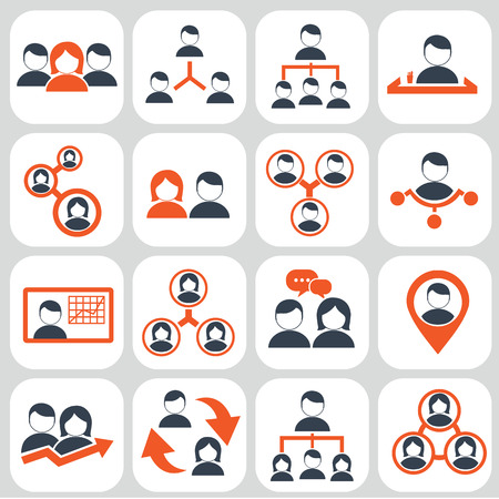 Human resources and management icons set.のイラスト素材