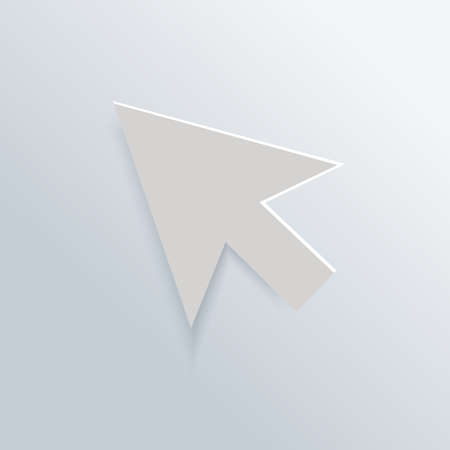 Mouse arrow cursor with long shadows, modern designのイラスト素材