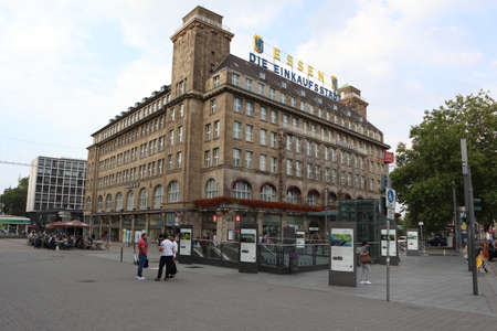 Essen, Nordrhein-Westfalen (NRW)/ Germany - August 29 2019: City street view of town Essen in Rhrgebiet, Germanyのeditorial素材
