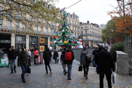 Toulouse, Haute-Garonne / France - November 28 2019: At metro station Capitole in the city center of Toulouse, franceのeditorial素材