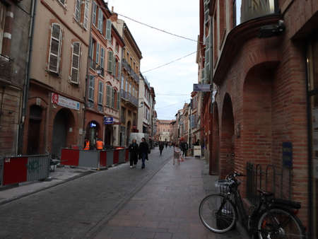 Toulouse, Haute-Garonne / France - November 28 2019: In the streets of city center of Toulouse, Franceのeditorial素材