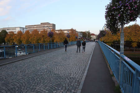 Saarbruecken, Saarland / Germany - October 14 2019: Bridge (called "Old Bridge") in the city of Saarbrucken, Germanyのeditorial素材