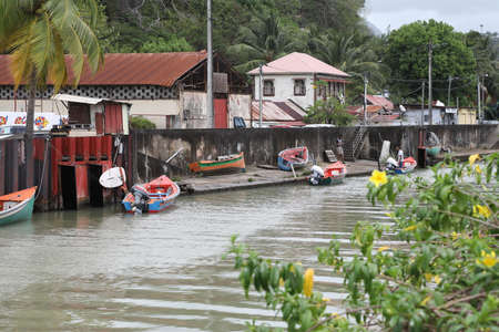 Fort-de-France / Martinique - April 17 2018: Boats of fishermen in the Caribbeanのeditorial素材