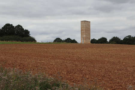 Mechernich-Wachendorf, North Rhine-Westphalia / Germany - September 03 2019: Bruder-Klaus Chapel located in rural area of Eifel / Germany. Chapel was built by Swiss architect Peter Zumthor.のeditorial素材