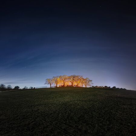 All Saints night at Skogskyrkogården cemetary, Stockholm, Swedenの写真素材