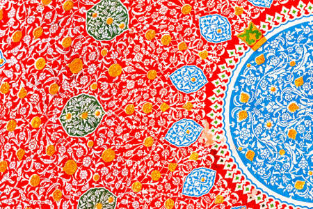 Mosaic pattern in one of the domes in the ceiling of Topkapi palace, Istanbulの写真素材