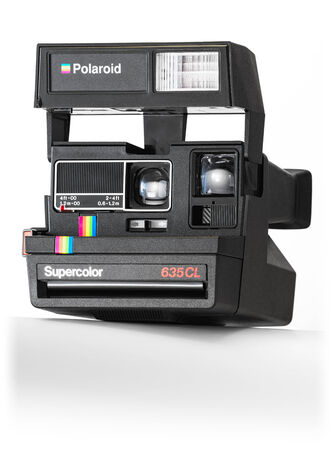 STOCKHOLM, SWEDEN - JANUARY 3, 2014  Polaroid Supercolor 635CL plastic camera for instant photos from the year 1980-1990のeditorial素材