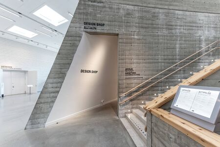 STOCKHOLM, SWEDEN - OCT 11, 2015: Artipelag building with modern bright architecture. Artipelag is an venue for art, food and eventsのeditorial素材