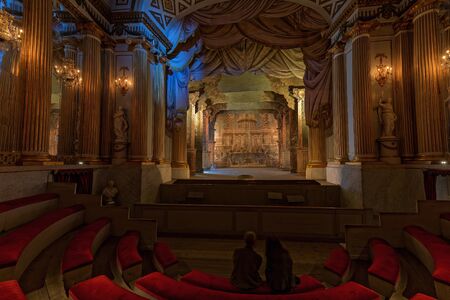 MARIEFRED, SWEDEN - JULY 28, 2015: Theater at the Gripsholm castle in the idyllic small town of Mariefred.のeditorial素材