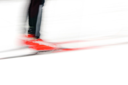 STOCKHOLM, SWEDEN - JAN 24, 2016: Motion blur at the Ski Marathon in cross country skiing classic style. Abstractのeditorial素材