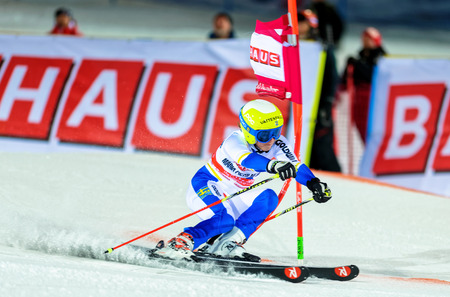 STOCKHOLM, SWEDEN - FEB 23, 2016: Maria Pietilae-Holmner (SWE) at FIS SKI WORLD CUPのeditorial素材