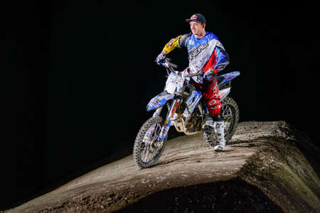 SOLNA, SWEDEN - MARCH 4, 2016: Presentation of Luc Ackermann (GER) at the Night of the jumps in...