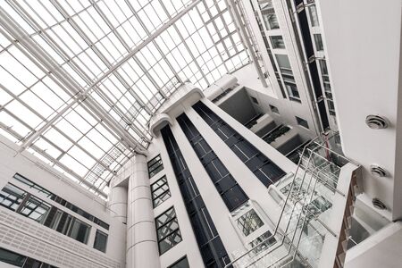 STOCKHOLM, SWEDEN - MAY 28, 2016: World trade center building interior in Stockholm. A bus transportation hub in the city.のeditorial素材