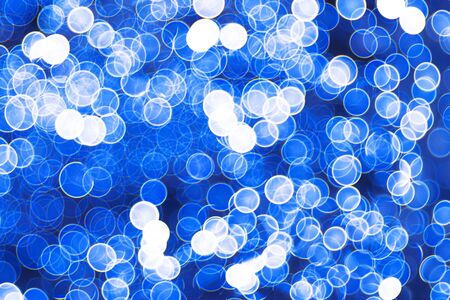 Lights defocused creating a great cold blue background and nice round bokeh.のeditorial素材