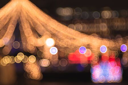 Lights defocused during christmas in city. Stockholm, Sweden