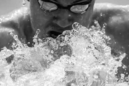 STOCKHOLM, SWEDEN - NOV 6, 2016: Swimmers at the National Swedish swim competition at Eriksdalsbadet.のeditorial素材