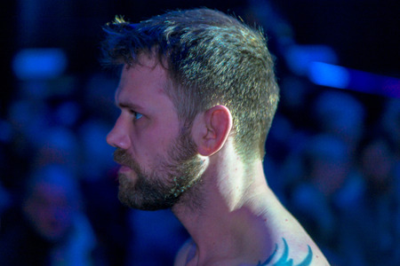 STOCKHOLM, SWEDEN - APRIL 1, 2017: Presentation of the MMA fight between Oliver Enkamp vs Frodi Hansen at Superior Challenge 15 at Eriksdalshallen in Stockholm. Winner Enkamp via TKOのeditorial素材