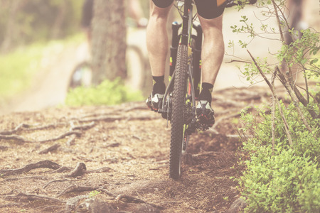 TULLINGE, SWEDEN - JUN 11, 2017: Details of the event Lida Loop in the forests outside of Stockholm. Filtered photoのeditorial素材